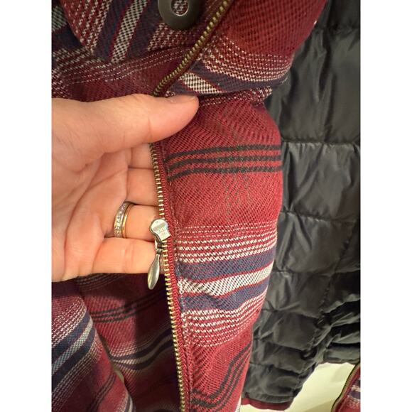 Prana Showdown Striped Plaid puffer jacket - Picture 4 of 7